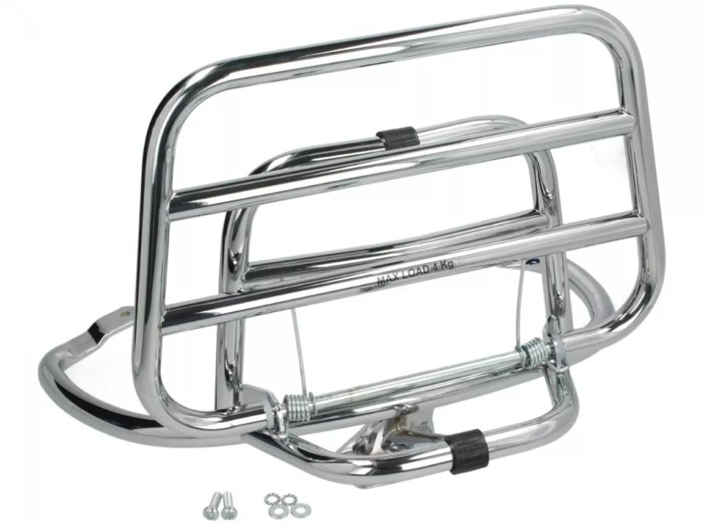 [1B000789] Vespa Rear Carrier (foldable) Chrome Primavera / Sprint / Elettrica