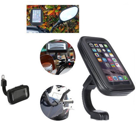 [540016F] Support Smartphone TNT Étanche Universel (Fixation Rétroviseur) 5,5 Pouces